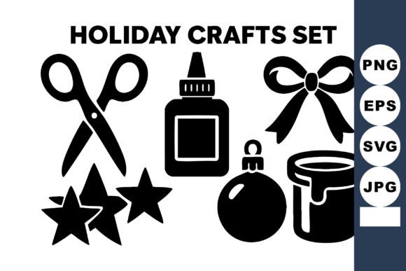 Download Holiday Crafts with Scissors Glue Bow S - Holiday crafts Collection